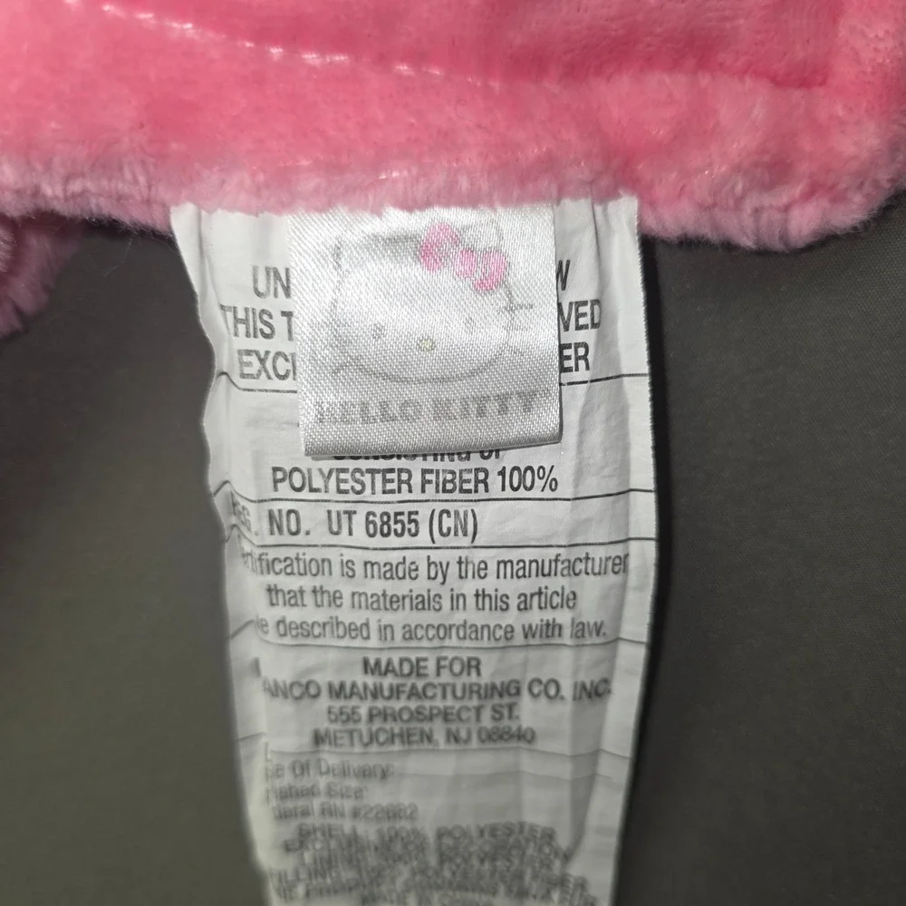 Hello Kitty Pink Faux Fur Hooded Throw Blanket Sanrio Franco Manufacturing Co